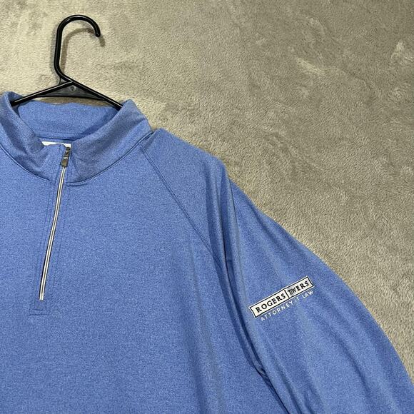 Holderness & Bourne Pullover Mens XL Blue The Westland Quarter Zip Golf Tech - Picture 3 of 10